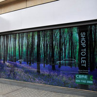 Contra Vision White on Black Polymeric Perforated Window Film
