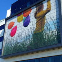 Contra Vision White on Black Polymeric Perforated Window Film 50/50